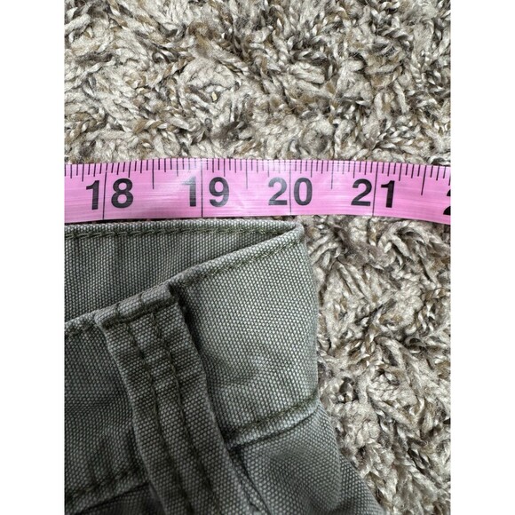 Carhartt Shorts Mens 40 Pockets Button Heavyweight Outdoors Green Relaxed Faded - Picture 14 of 16